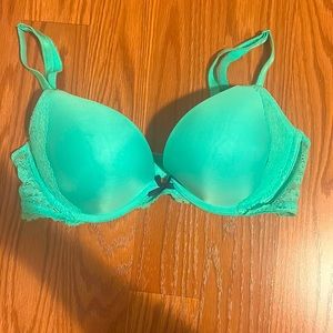 Victoria’s Secret Dream Angels push up bra mint green & lace sz size 34C